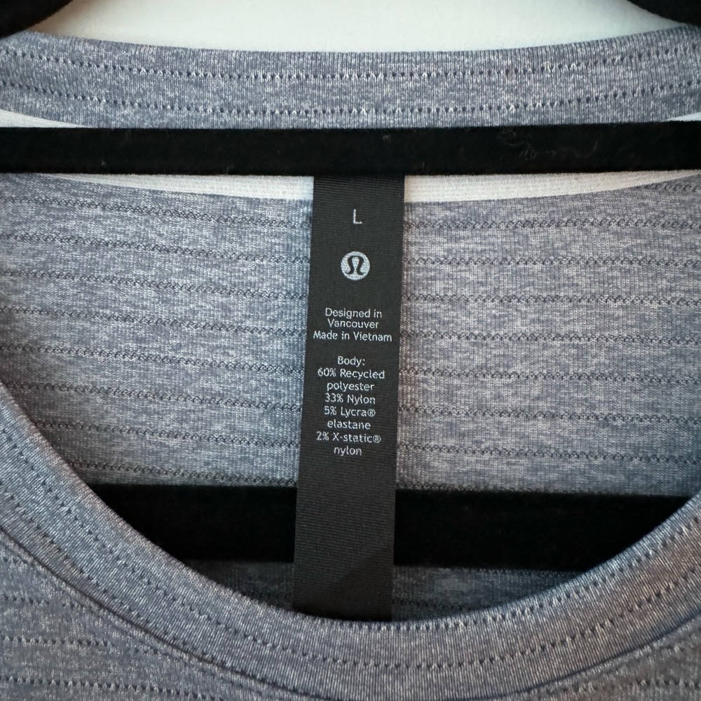 Large men’s blue workout shirt